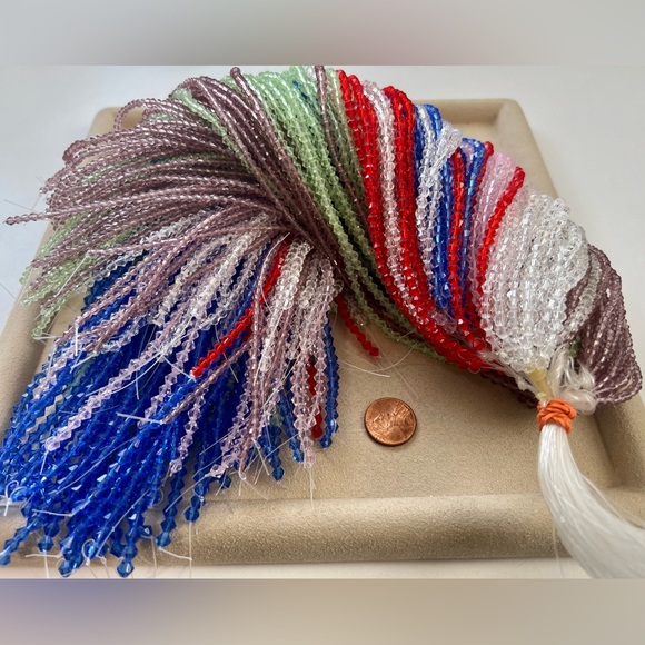 Other - 200 Strands Glass Crystal bicone Beads 3mm - 4mm green red blue clear lot